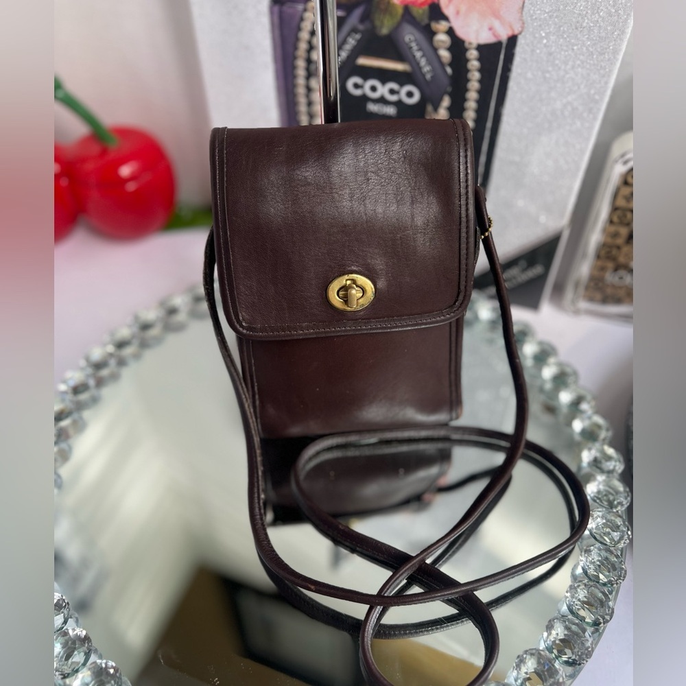 Coach Vintage Scooter Brown leather crossbody bag - Picture 4 of 6